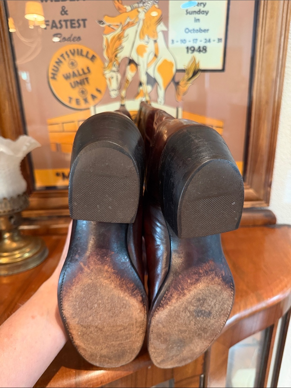 Lucchese Women’s Vintage Leather Western Cowboy Boots - Picture 4 of 6